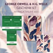 Cover von George Orwell & H.G. Wells Geschenkset - 3 Bücher (mit Audio-Online) + Marmorträume Schreibset Basics