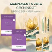Cover von Guy de Maupassant & Émile Zola Geschenkset - 2 Bücher (mit Audio-Online) + Eleganz der Natur Schreibset Premium