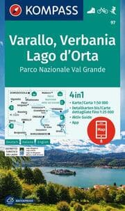 Cover von KOMPASS Wanderkarte 97 Varallo, Verbania, Lago d'Orta, Parco Nazionale Val Grande 1:50.000