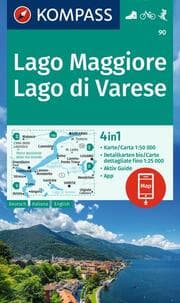 Cover von KOMPASS Wanderkarte 90 Lago Maggiore, Lago di Varese 1:50.000