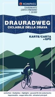 Cover von KOMPASS Fahrrad-Tourenkarte Drauradweg - Ciclabile della Drava 1:50.000