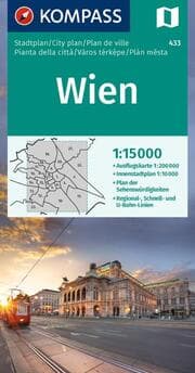Cover von KOMPASS Stadtplan Wien 1:15.000