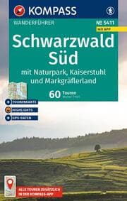 Cover von KOMPASS Wanderführer Schwarzwald Süd mit Naturpark, Kaiserstuhl und Markgräflerland, 60 Touren mit Extra-Tourenkarte