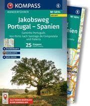 Cover von KOMPASS Wanderführer Jakobsweg Portugal - Spanien, 25 Etappen mit Extra-Tourenkarte