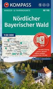 Cover von KOMPASS Wanderkarte 195 Nördlicher Bayerischer Wald 1:50.000