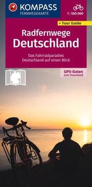 Cover von KOMPASS Radfernwegekarte Radfernwege Deutschland 1:550.000