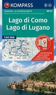 Cover von KOMPASS Wanderkarte 91 Lago di Como, Lago di Lugano 1:50.000