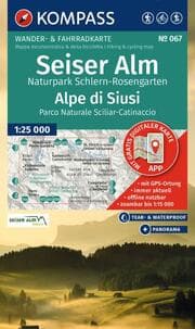 Cover von KOMPASS Wanderkarte 067 Seiser Alm, Naturpark Schlern-Rosengarten / Alpe di Siusi, Parco Naturale Sciliar-Catinaccio 1:25.000