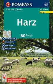Cover von KOMPASS Wanderführer Harz, 60 Touren mit Extra-Tourenkarte