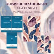 Cover von Russische Erzählungen Geschenkset - 3 Bücher (mit Audio-Online) + Marmorträume Schreibset Premium