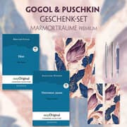 Cover von Gogol & Puschkin Geschenkset - 2 Bücher (mit Audio-Online) + Marmorträume Schreibset Premium