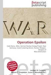Cover von Operation Epsilon