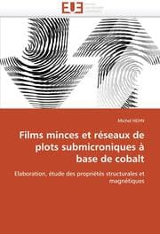 Cover von Films minces et reseaux de plots submicroniques a base de cobalt
