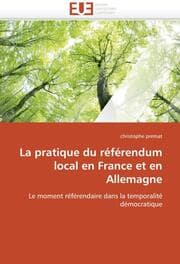 Cover von La pratique du referendum local en France et en Allemagne