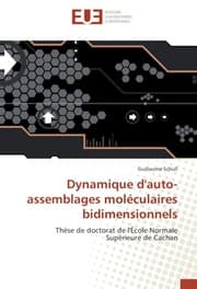 Cover von Dynamique d'auto-assemblages moleculaires bidimensionnels