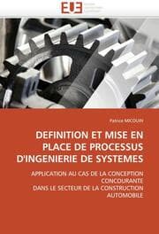 Cover von DEFINITION ET MISE EN PLACE DE PROCESSUS D''INGENIERIE DE SYSTEMES