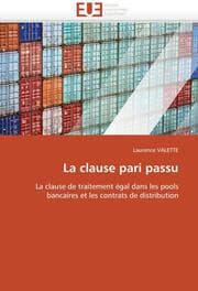 Cover von La clause pari passu