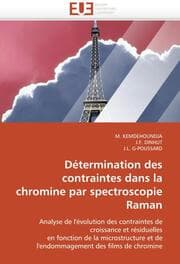 Cover von Détermination des contraintes dans la chromine par spectroscopie Raman