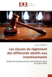 Cover von Les clauses de règlement des différends relatifs aux investissements