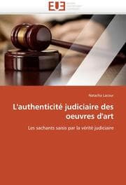 Cover von L''authenticité judiciaire des oeuvres d''art