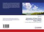 Cover von Estimation of Solar Power Requirements for Irrigated Crops in Pusa