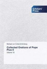 Cover von Collected Orations of Pope Pius II