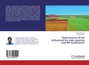 Cover von Performance of tef influenced by rows spacing and NP fertilisation