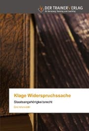 Cover von Klage Widerspruchssache