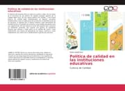 Cover von Política de calidad en las instituciones educativas