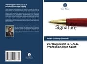 Cover von Vertragsrecht & U.S.A. Professioneller Sport