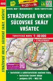 Cover von Strázovské vrchy, Súlovské skály, Vrsatec / Rajetzer Berge, Súlov Felsen, Vrsatec (Wander - Radkarte 1:40.000)