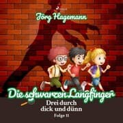 Cover von Die schwarzen Langfinger (Drei durch dick und dünn, Folge 11)