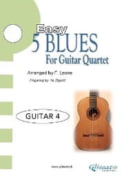 Cover von 5 Easy Blues for Guitar Quartet (GUITAR 4)