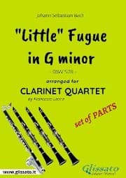 Cover von 'Little' Fugue in G minor - Clarinet Quartet set of PARTS