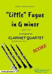 Cover von 'Little' Fugue in G minor - Clarinet Quartet SCORE