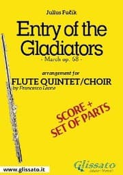 Cover von Entry of the Gladiators - Flute quintet/choir score & parts