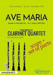 Cover von Ave Maria (Gounod) - Clarinet Quartet score & parts