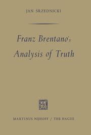 Cover von Franz Brentano's Analysis of Truth