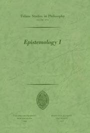 Cover von Epistemology I