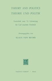 Cover von Theory and Politics / Theorie und Politik