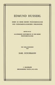 Cover von Ideen zu einer reinen Phänomenologie und phänomenologischen Philosophie