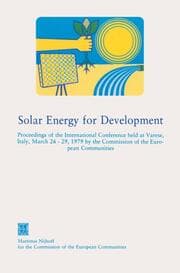 Cover von Solar Energy for Development