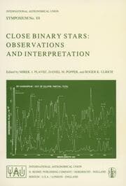 Cover von Close Binary Stars: Observations and Interpretation