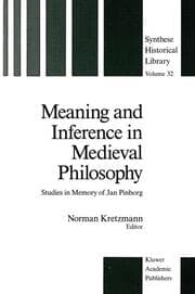 Cover von Meaning and Inference in Medieval Philosophy