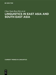 Cover von Linguistics in East Asia and South East Asia