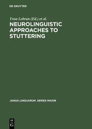 Cover von Neurolinguistic Approaches to Stuttering