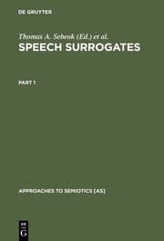 Cover von Speech Surrogates. Part 1