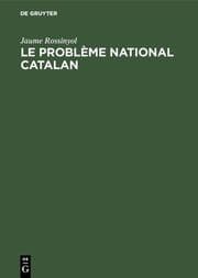 Cover von Le problème national catalan