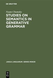 Cover von Studies on Semantics in Generative Grammar