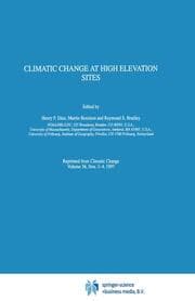 Cover von Climatic Change at High Elevation Sites